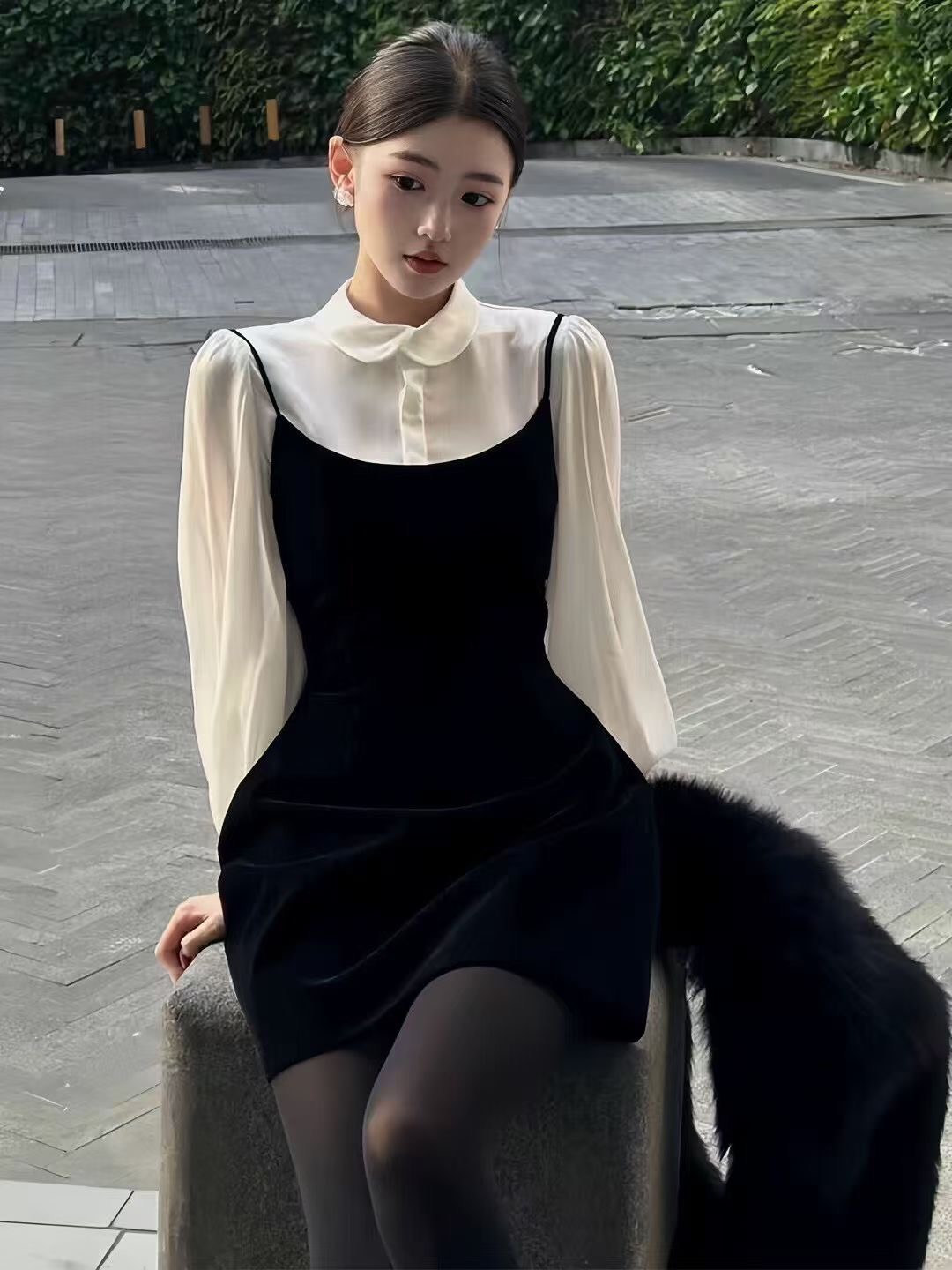 Set Áo + Váy Nhung